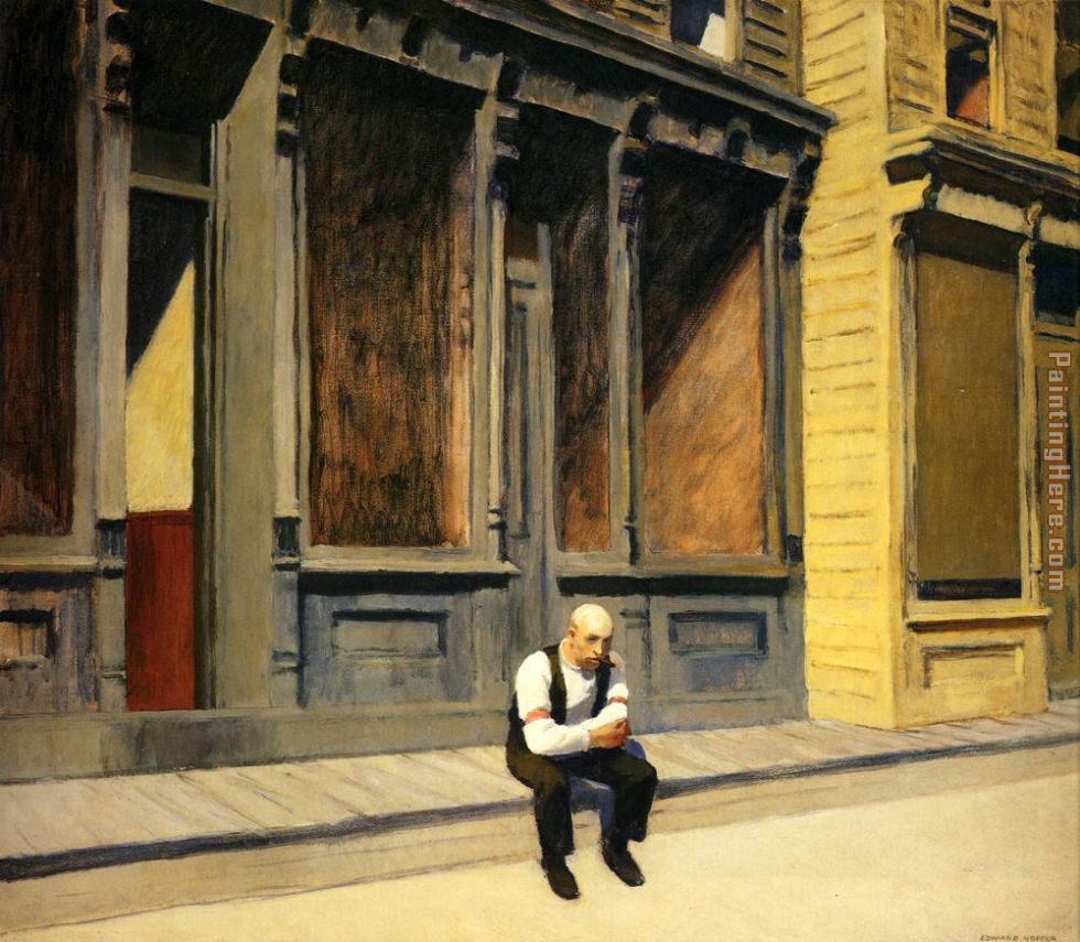 Sunday painting - Edward Hopper Sunday art painting
